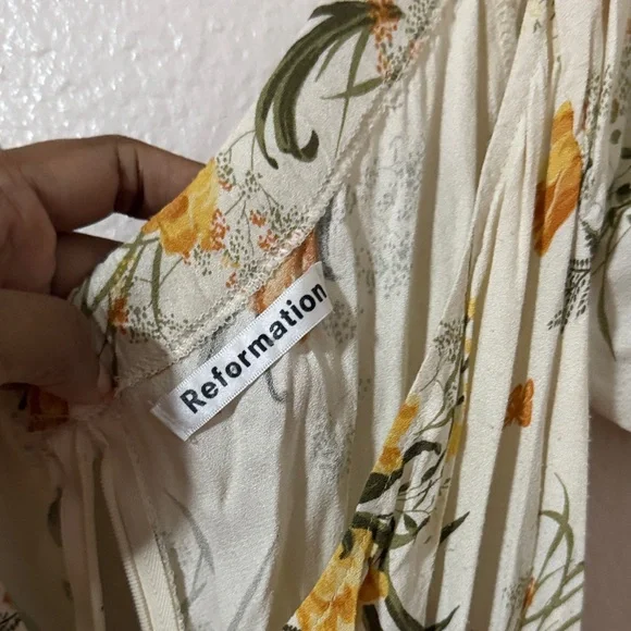 Reformation pearl aurora Cream Floral Maxi Dress - Picture 4 of 11